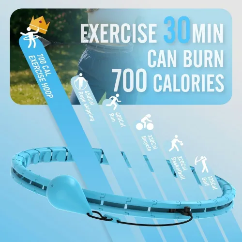 Miniatura 5 de JKSHMYT Infinity Weighted Hula Exercise Hoop, for Adults Women Weight Loss Plus Size, 30 Detachable Links