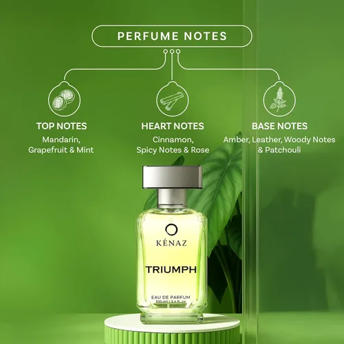 Miniatura 2 de KENAZ AROMATIC ARTISTRY TRIUMPH Fragancia Hombre Perfume para Hombre Nota superior de cedro Paquete de 3.4 fl oz 3.4 onzas Fragancia