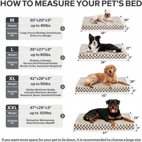 Miniatura 5 de JOEJOY Cama para perro para perros grandes, cama ortopédica extra grande para perros con funda extraíble y lavable, cama de espuma con forma de caja