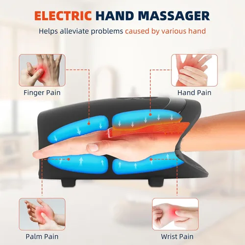 Miniatura 2 de ZhanHao Masaje de manos, máquina de mano con calor y compresión, masajeador eléctrico de manos para artritis y túnel carpiano, masajeadores