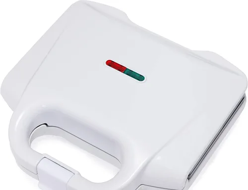 Miniatura 3 de Amazon Basics Plancha para Waffles 2 Rebanadas Blanca con Revestimiento Antiadherente y Fácil de Limpiar, 700W
