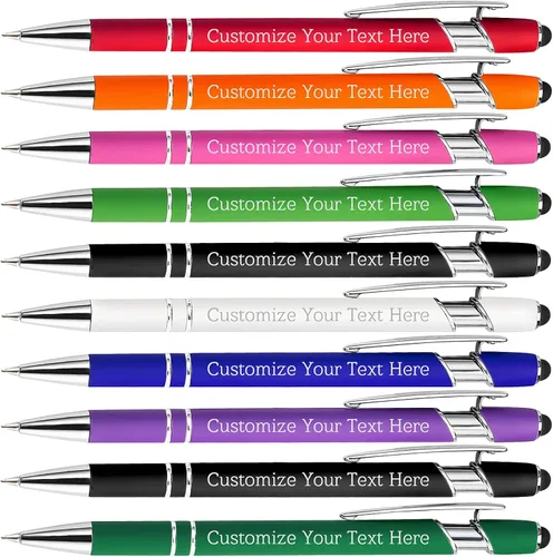 Bolígrafos personalizados personalizados con grabado gratuito a granel con mensaje de nombre, bolígrafos personalizados para negocios, oficina,