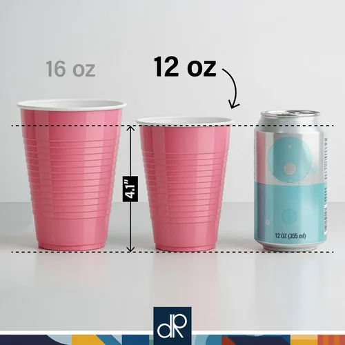 Miniatura 3 de DecorRack - Vasos desechables y reutilizables de 12 onzas para fiestas de cumpleaños, despedidas de soltera, campamentos, eventos en interiores y al