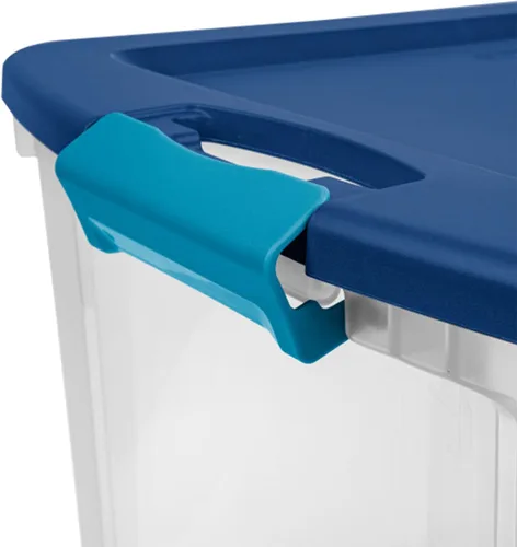 Miniatura 6 de Sterilite Pestillo y transporte de 18 galones, contenedor de almacenamiento apilable con tapa de pestillo, contenedor de plástico para organizar