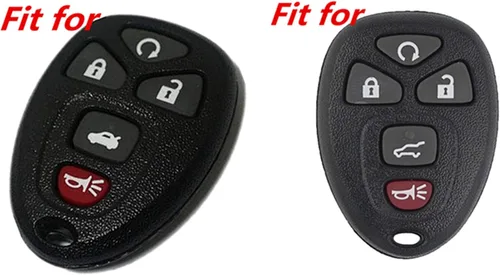 Miniatura 3 de Funda para llavero compatible con Buick Cadillac Chevrolet Chevy GMC Pontiac Saturn 5 botones llavero KOBGT04A 22733524 10305091 10305092 OUC60270