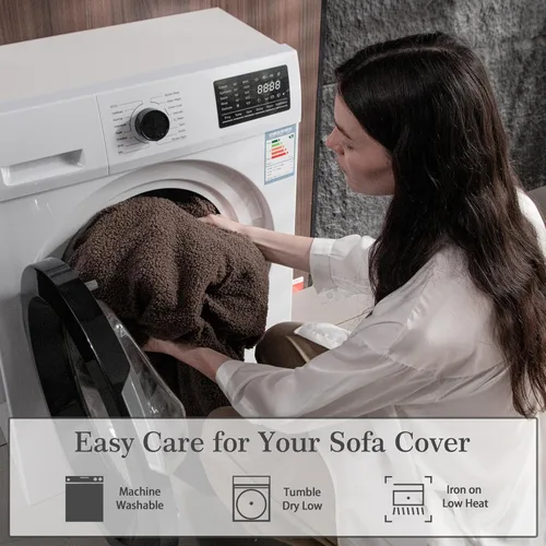 Miniatura 6 de OHSIO Fundas de Cojines de Sofá para Sofá Seccional, Fundas de Sofá Suaves Elásticas Lavables Resistentes al Desgaste Protector Universal de Muebles