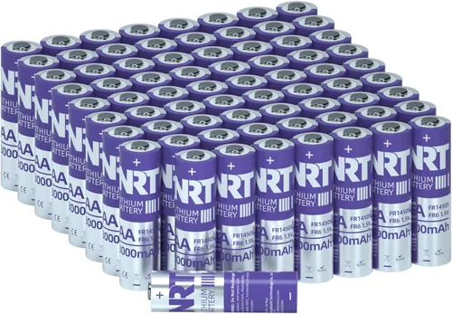 Miniatura 11 de NRT Paquete de 8 pilas AA de hierro de litio Ultimate Double A, baterías de litio AA de 1.5 V 3000 mAh de larga duración para cámara Blink