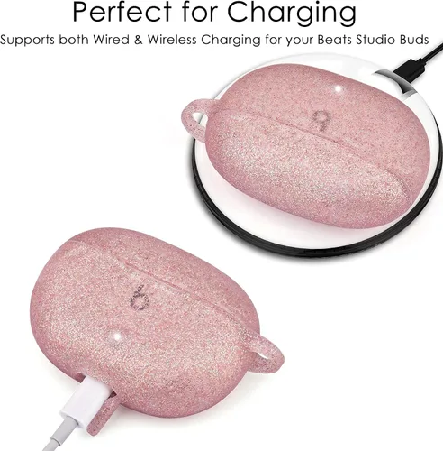 Miniatura 4 de VISOOM Funda compatible con Beats Studio Buds 2021, funda de transporte suave de silicona Beats Studio Buds, funda protectora de carga inalámbrica