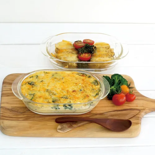 Miniatura 7 de HARIO HGZO-1812 - Plato para gratinar de vidrio resistente al calor, 2 unidades, fabricado en Japón