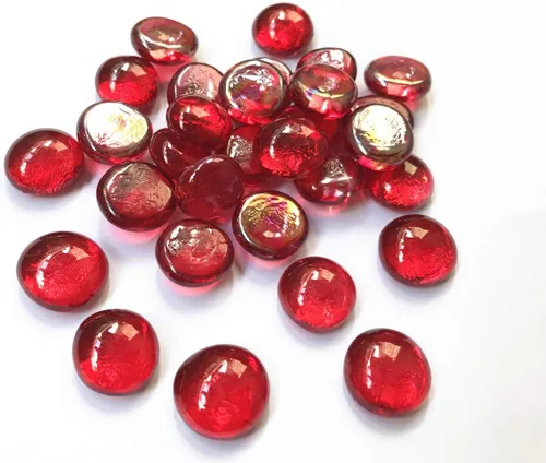 Miniatura 3 de Piedras planas, piedras preciosas de vidrio de 3 libras para rellenos de jarrones, dispersión de mesa de boda, decoración de rellenos de acuario