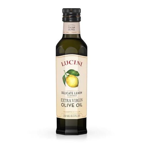 Lucini Italia - Aceite de oliva virgen extra de limón delicado, con infusión de EVOO con limón fresco, aceite de oliva para adobo, parrilla, asar,