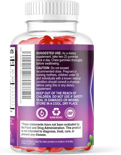 Miniatura 8 de Nature's Nutrition Gomitas probióticas para mujeres con arándano, 6 cepas premium para el equilibrio del PH, salud digestiva, apoyo vaginal e
