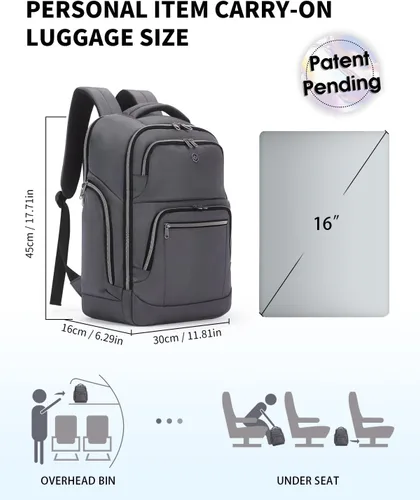Miniatura 9 de Bolsa de gimnasio con compartimento para zapatos y soporte para esterilla de yoga y mochila para computadora portátil