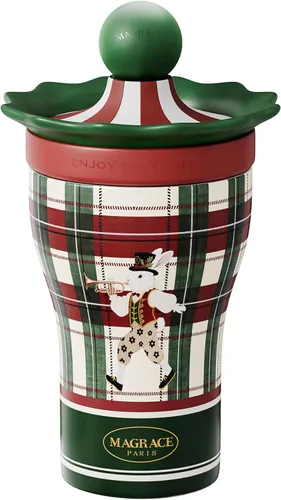 MAGRACE Vaso de agua con pajilla, acero inoxidable y vaso de vidrio de borosilicato, bebida caliente o fría, vaso aislado con patrón, regalo para
