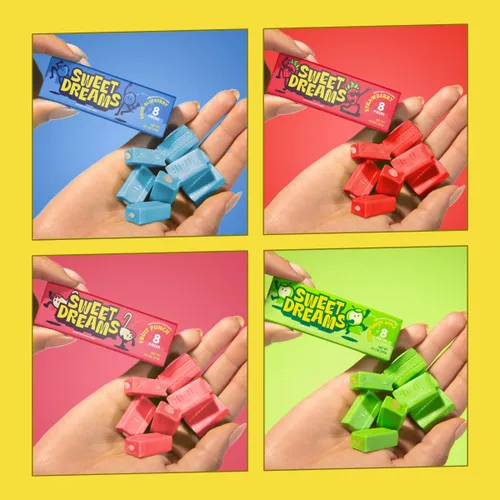 Miniatura 5 de Sweet Dreams Caramelos masticables suaves rellenos en el centro envueltos individualmente, caramelos sin gluten, tamaño de fiesta, dulces