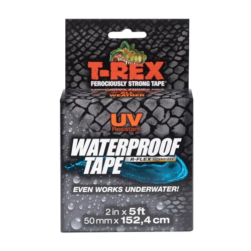 T-REX Cinta impermeable para superficies húmedas o ásperas / sucias, incluyendo bajo el agua, fugas, reparación de mangueras y más, color negro, 1