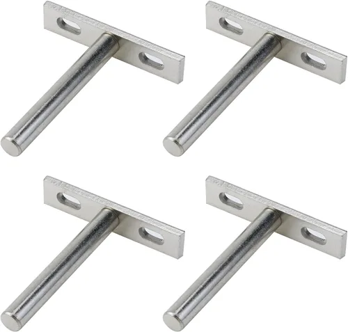 Miniatura 9 de Antrader Soporte de Estante Flotante Negro, 4 Piezas Soportes Ocultos de Estante de 2 Pulgadas Soporte Ciego de Estante Soportes Ocultos