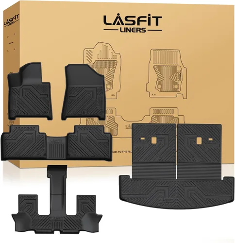 Miniatura 15 de LASFIT Alfombrillas de suelo y tapete de carga para Kia K4 2026 2025 para todo tipo de clima, TPE ajuste personalizado, juego completo