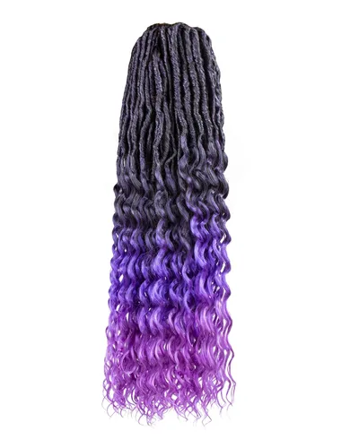 Miniatura 11 de Cabello de Ganchillo Faux Locs de Onda Profunda - 24 Pulgadas 8 Paquetes Pre-Enrollado Negro Natural 112 Hebras Extensiones de Cabello Sintético