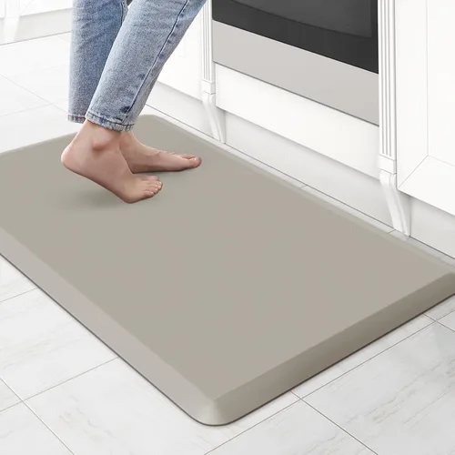 Miniatura 9 de KitchenClouds Alfombra de cocina acolchada anti fatiga, 17.3 x 60 pulgadas, impermeable, antideslizante, tapete de escritorio cómodo, para cocina