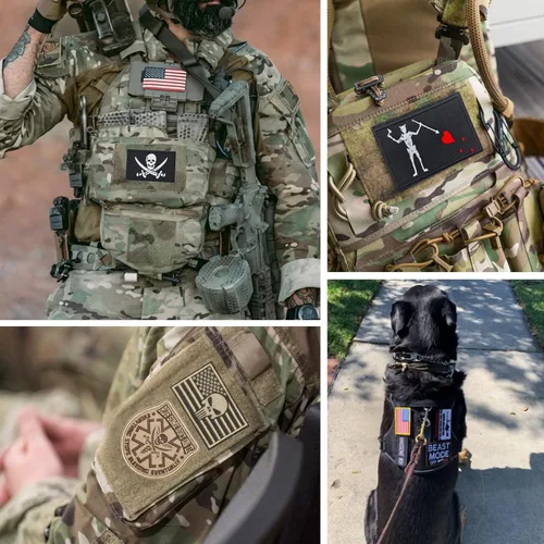 Miniatura 6 de 12 parches tácticos divertidos al azar con moral, bordado completo, parches militares con lazo y gancho para gorras, mochilas, chalecos, arnés
