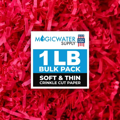 Miniatura 11 de MagicWater Supply - 1 libra - Kraft - Relleno de papel de corte arrugado suave y fino, ideal para envolver regalos, relleno de cestas, cumpleaños