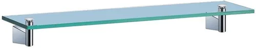 Gatco 4716 Bleu - Estante de vidrio rectangular, cromado o montado en la pared, 20.13 x 4.30 pulgadas, para baño