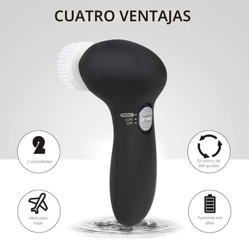 Miniatura 3 de Cepillo Limpiador Facial CLSEVXY: Cepillo Limpiador Eléctrico Giratoria Facial con 6 Cabezales para Limpieza Profunda, Exfoliación Suave
