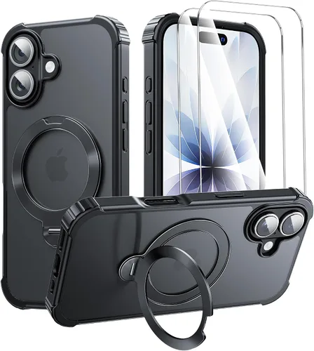 Miniatura 26 de Funda para iPhone Air [compatible con MagSafe] [2 protectores de pantalla] [prueba de caídas de grado militar] Funda magnética resistente