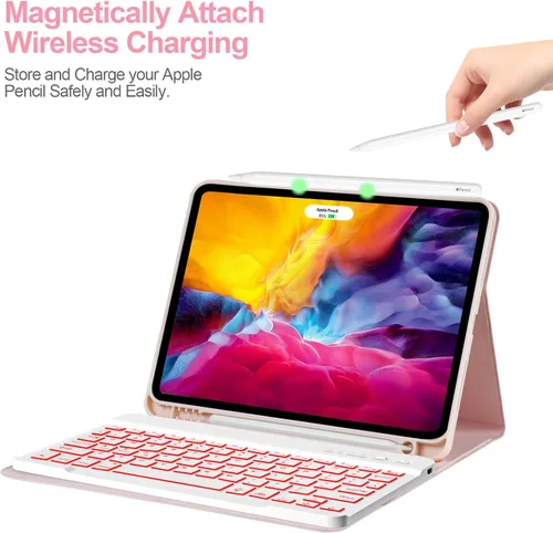 Miniatura 3 de besky Funda de teclado para iPad Air de 11 pulgadas con teclado M3/M2 (2025/2024) y serie Air (6ª/5ª/4ª generación), para iPad Pro 11