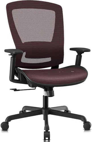 Miniatura 12 de ELABEST Silla de oficina de malla, silla ergonómica de escritorio para computadora, silla de tareas resistente, soporte lumbar ajustable y Beige