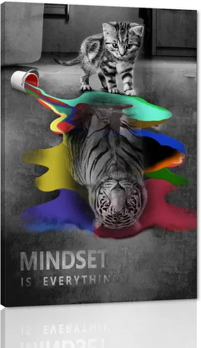 Miniatura 45 de Mindset is Everything - Lienzo motivacional para la oficina, arte de pared con citas inspiradoras de emprendedor, impresión de póster para sala