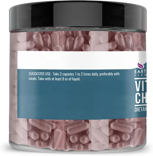 Miniatura 3 de Earthborn Elements Vitex (Chasteberry) 200 cápsulas, puro y sin diluir, sin aditivos