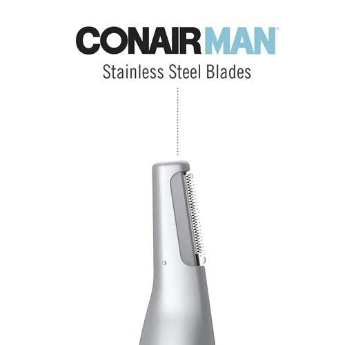 Miniatura 3 de ConairMAN Recortadora personal todo en uno para hombres, para nariz, oído, cejas y patillas, kit de aseo de 4 piezas, funciona con batería de litio