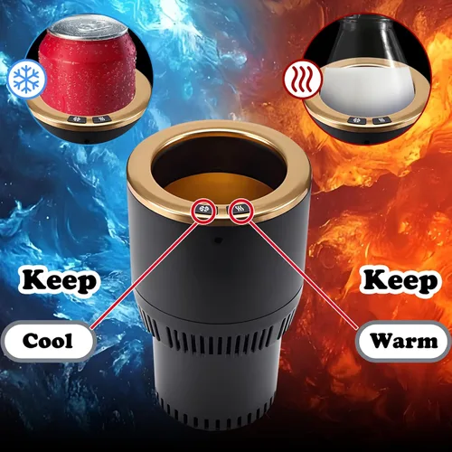 Miniatura 3 de Calentador de vasos de automóvil 2 en 1 de alta calidad, enfriador inteligente para tazas de automóvil, regalo de temporada festiva, soporte