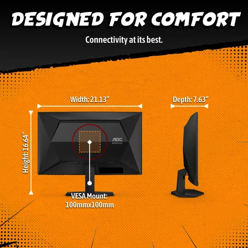 Miniatura 7 de AOC C24G42E Monitor de juego ultrarrápido curvo de 24" sin marco, 1500R, FHD 1080p, 180Hz 0.5ms MPRT, HDMI 2.0 x2, Display Port x1, HDR, altavoces