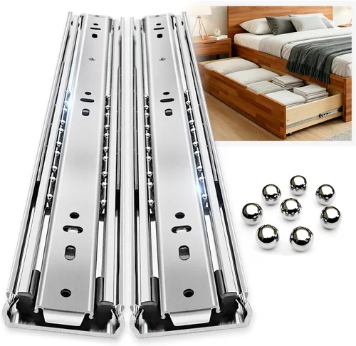 YENUO - Guías de cajón resistentes de extensión completa para montaje lateral, rieles de metal de 12, 14, 16, 18, 20, 22, 24, 26, 28, 30, 32, 34,