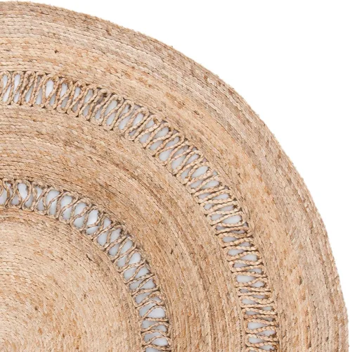 Miniatura 8 de SAFAVIEH Colección redonda de fibra natural NFB254A de 3 pies, redonda, natural, hecha a mano, estilo bohemio, con encanto de yute