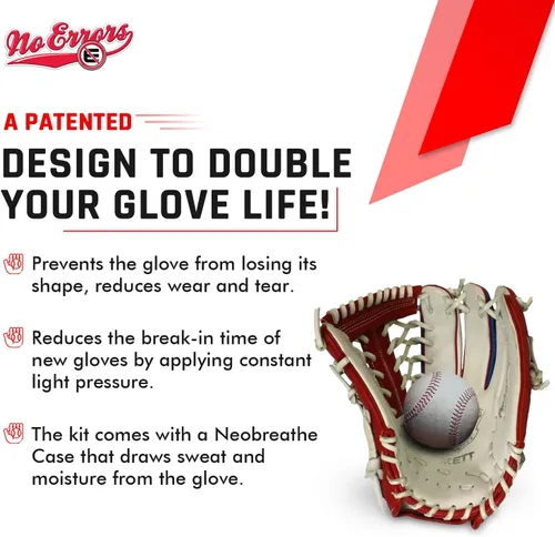Miniatura 6 de No Errors WebGem Fielder’s Glove Care System – Formation & Break-in Tool for Baseball Mitts, Holds Shape, Essential Gear, Gift for Players