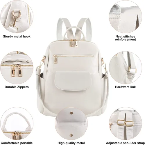 Miniatura 6 de Mochila de moda para mujer, impermeable, bolsa de viaje, bolsa de hombro convertible para mujer