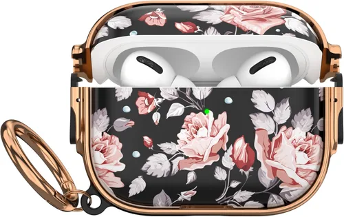 Miniatura 26 de Maxjoy Funda para AirPods 3 con cerradura, bonita funda protectora rígida para AirPod 3 de tercera generación para mujeres y hombres con llavero
