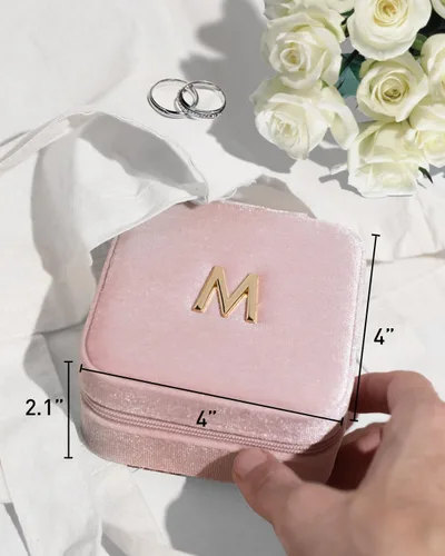 Miniatura 5 de Vlando Artículos esenciales de viaje para mujer, joyero, accesorios de viaje para adolescentes, cosas de moda, organizador de collares, aretes