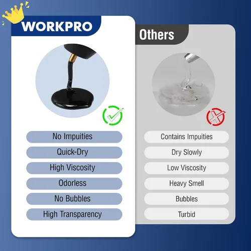 Miniatura 4 de WORKPRO Barras de pegamento caliente de tamaño completo, paquete de 50, 0.43x8 pulgadas, barras de pegamento caliente negro para pistolas