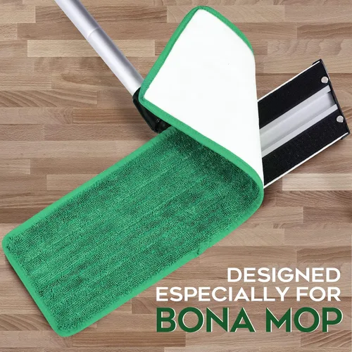 Miniatura 4 de MATTHEW - Almohadillas de repuesto para mopa de microfibra de 18 pulgadas, para mopa húmeda y seca, reutilizables, repuestos de limpieza comercial