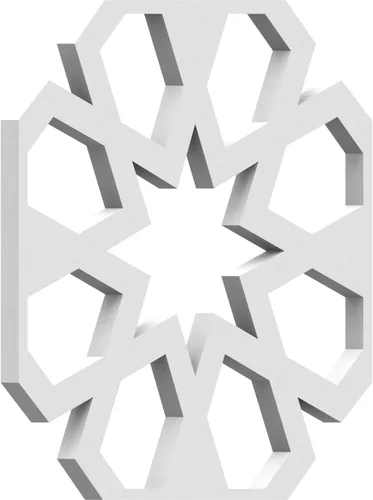 Miniatura 38 de Jackson Decorative Fretwork Wood Wall Panels, Large, 23 3/8" W x 23 3/8" H x 1/4" T, Cherry