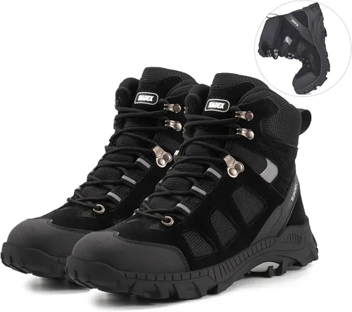 Miniatura 5 de SUADEX Botas con punta de acero para hombres y mujeres, botas de trabajo antideslizantes, botas de seguridad con punta compuesta