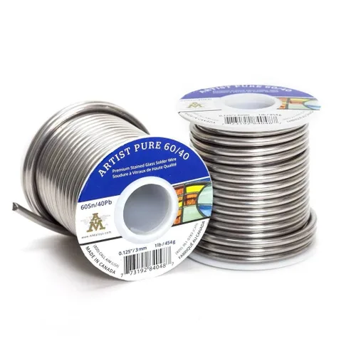 Miniatura 2 de AIM Artist Pure 60/40 Soldadura de vidrieras, 0.125 pulgadas, 1 lb (3 mm / 454 g)