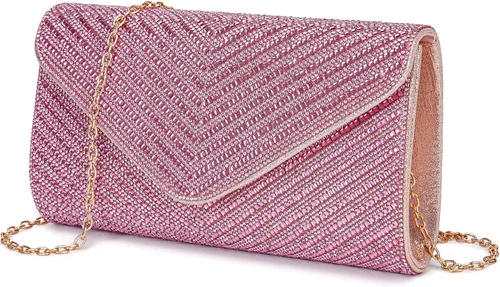 Miniatura 18 de Bolsos de noche para mujer, sobre de embrague, bolsos cruzados para mujer, bolsa de boda con diamantes de imitación, bolsa de hombro para mujer