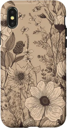 Miniatura 5 de Funda para iPhone 13 Pro Beige Tan Wildflower Floral Minimal Flower Boho