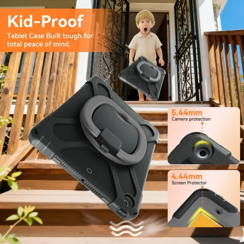 Miniatura 3 de Funda para iPad de 10.2 pulgadas de 9ª generación 2021 / 8ª generación 2020 / 7ª 2019, funda a prueba de golpes para niños con protector